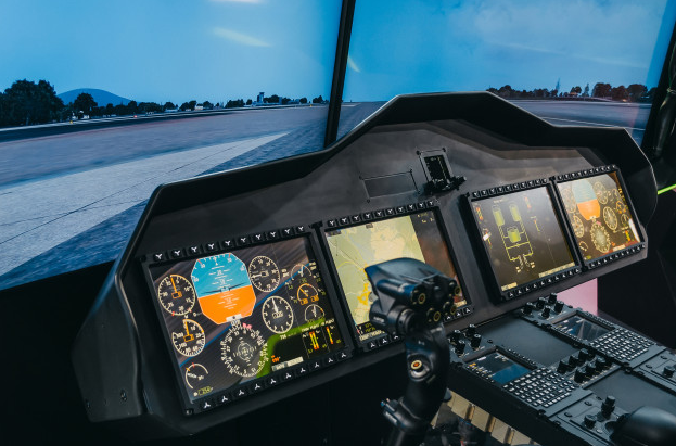 flight simulator in action