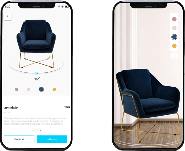 webar experience for furniture retail