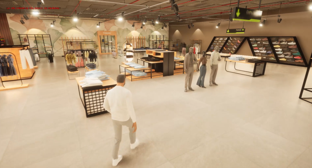 view of fashion store in metaverse